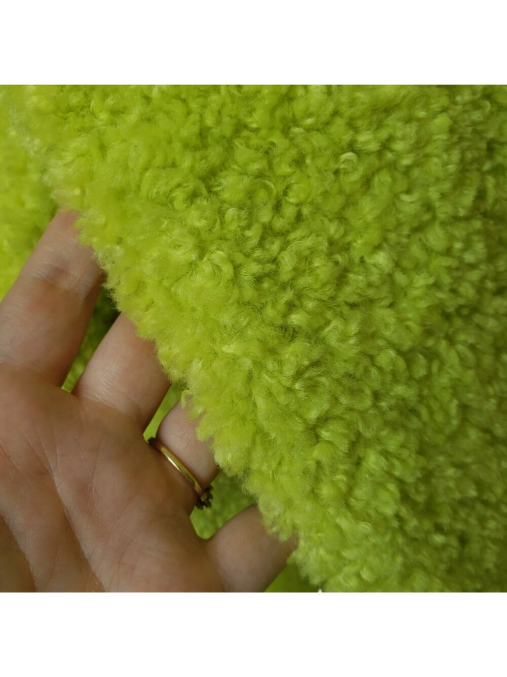 Alice + Olivia $495 Ora Faux Fur Teddy Coat Lime Green Fuzzy Maximalist Jacket - Picture 4 of 11